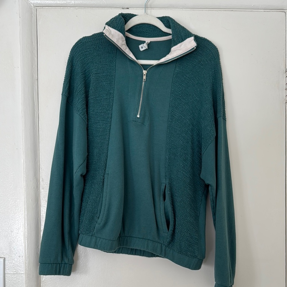 Glyder Teal Crew Neck Sweater Soft Relaxed Fit